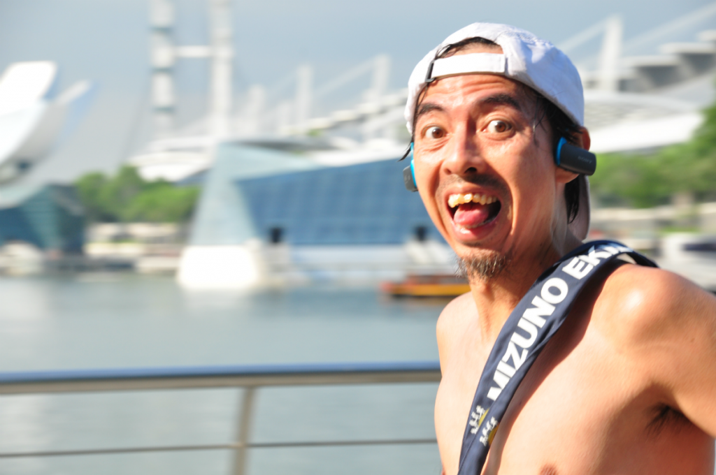 Andy on his way to the finishing line.