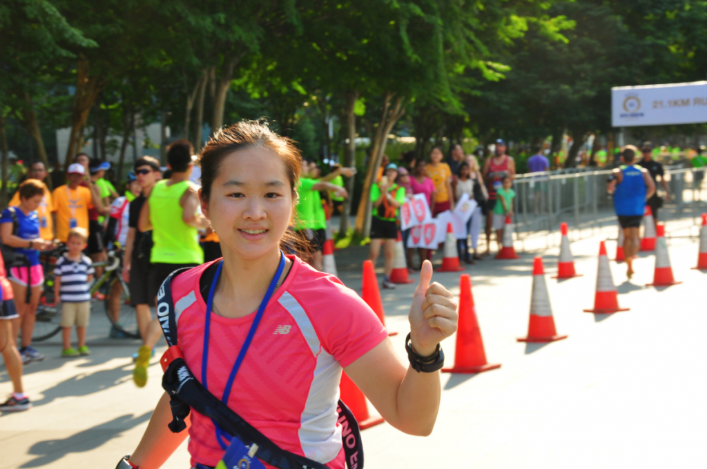 All smiles after conquering the storm of slopes.
