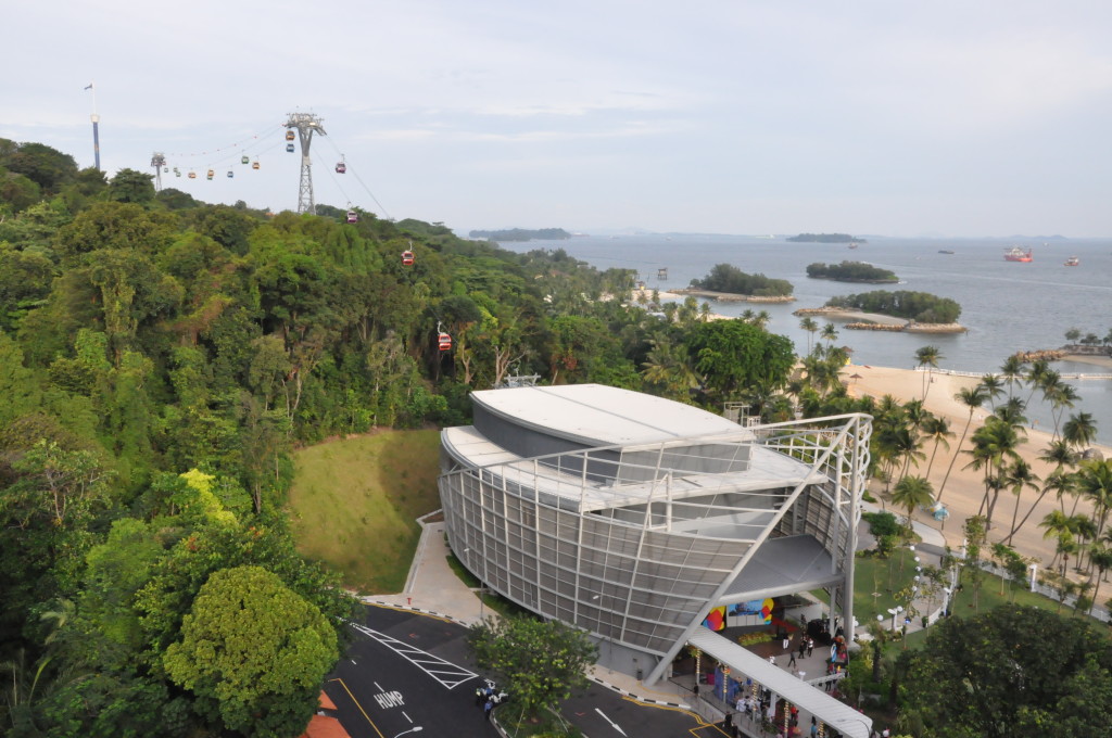 Beautiful view of Soloso Point Station and the new Sentosa Line