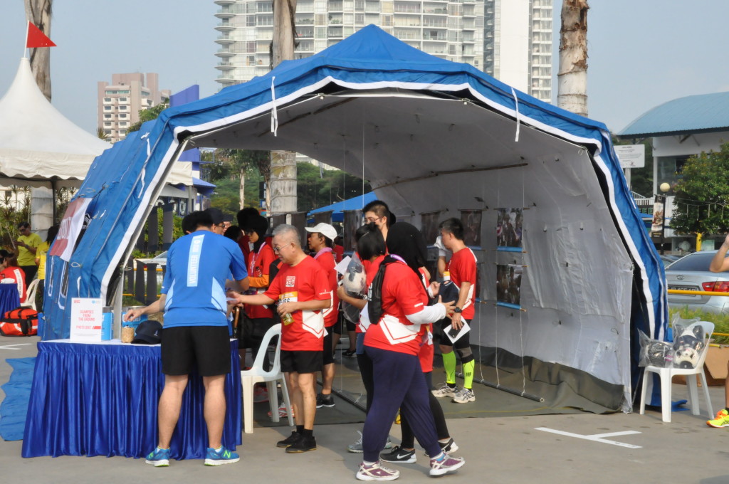Runners getting insights, through photos, of what happens during a disaster.