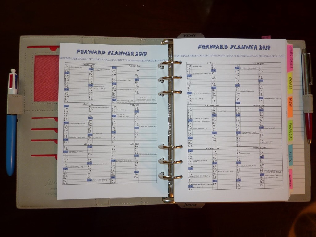 Plan your running time around your weekly schedules. [Photo from www.plannerisms.com]
