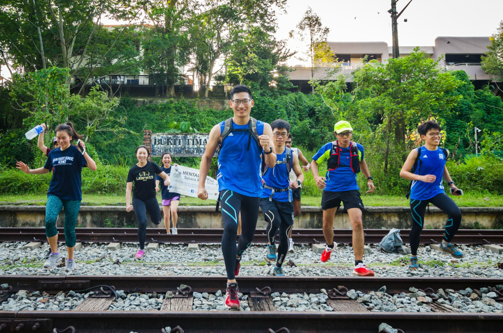 Training under the midday sun will help them acclimatise to the heat at the Sahara. [Photo courtesy of Mental Muscle]