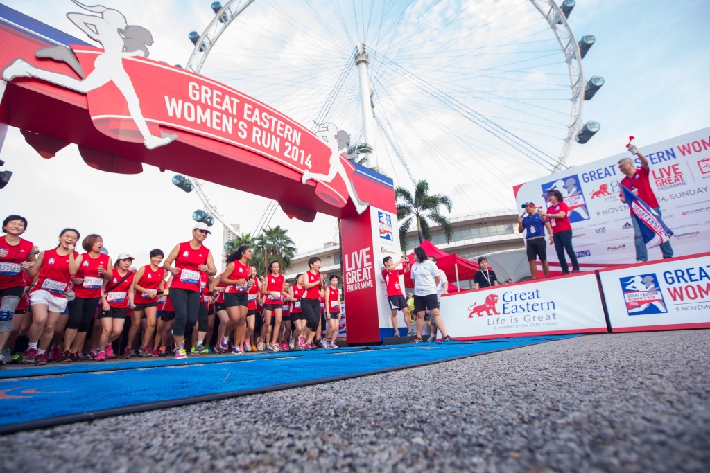What are the haze contingency plans for GEWR 2015, which takes place on Sunday? Photo by Great Eastern Women's Run 2015.