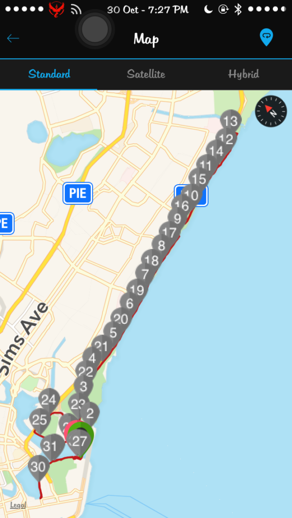 The running route was quite simple.