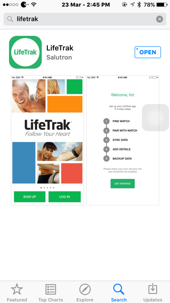 Download the LifeTrak app from the Apple or Android Store for a detailed analysis of your data.