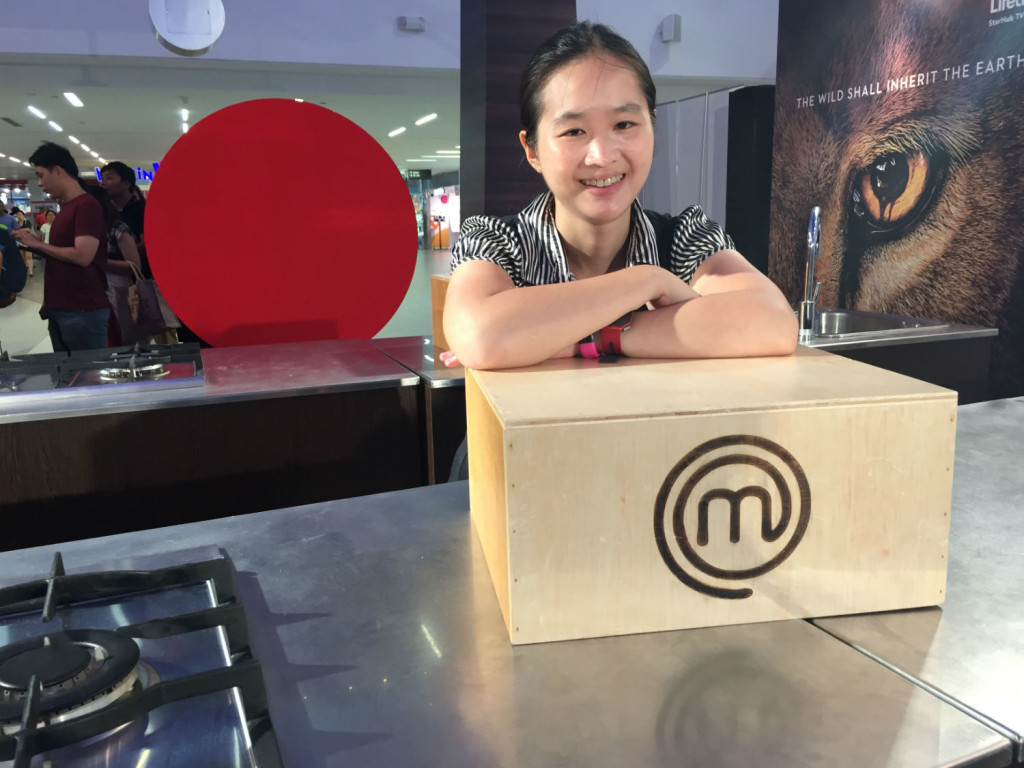 Posing with the MasterChef Mystery Box.