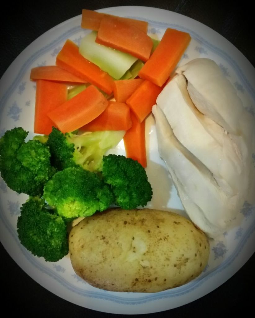 A typical lunch/dinner that Ivan eats.