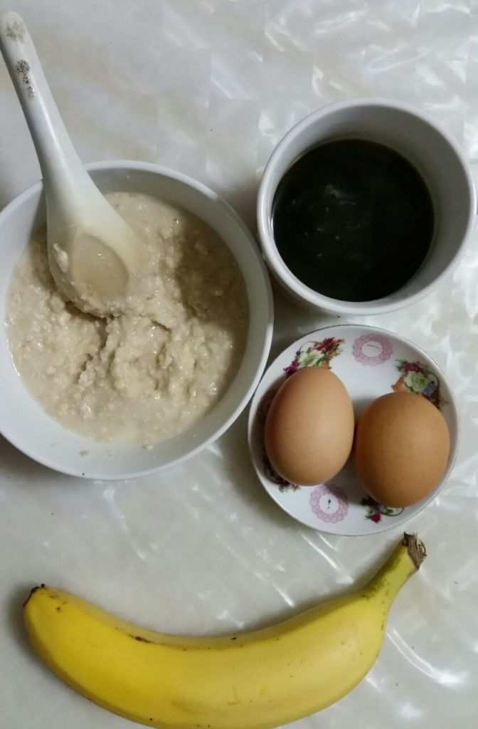 Ivan's standard healthy breakfast.