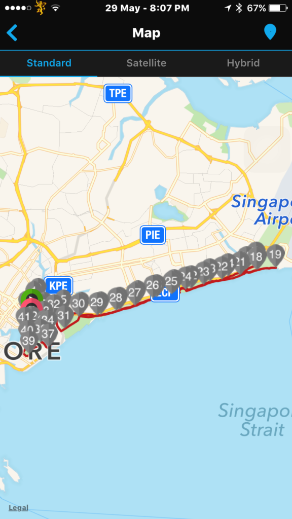 The Sundown Marathon race route.