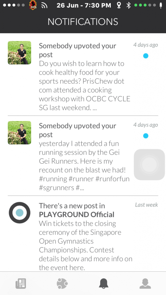 You can also scroll through your News Feeds on Playground, much like Facebook and Instagram.