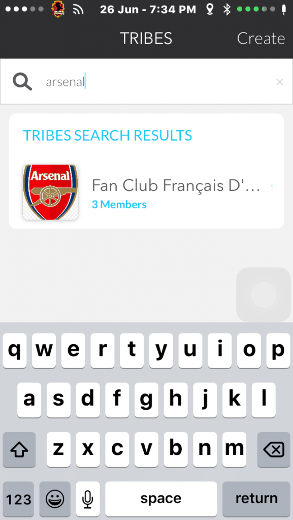 I support Arsenal FC... with Playground, I can now meet Arsenal fans living in France...
