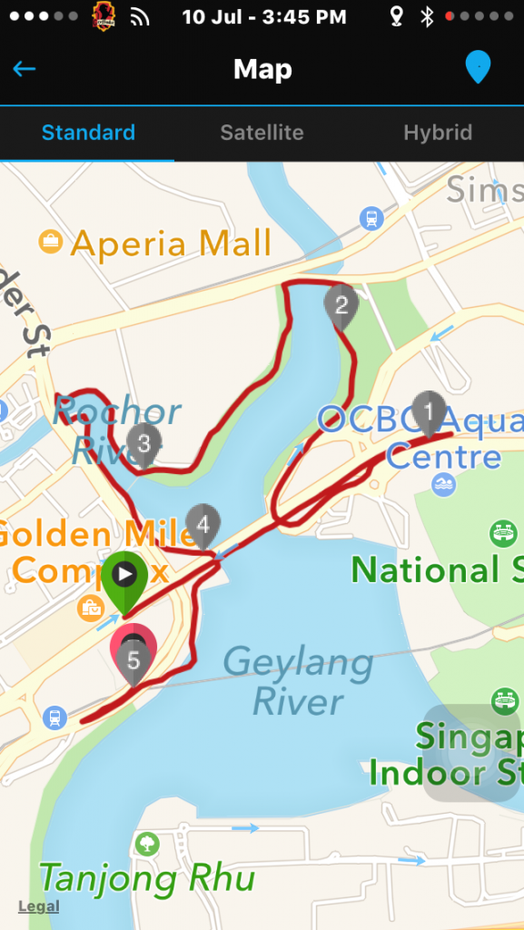 The running route was a simple one.