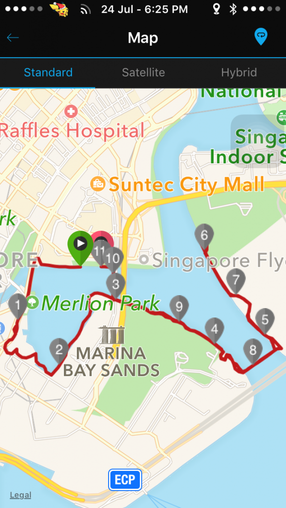 The running route was a scenic one.