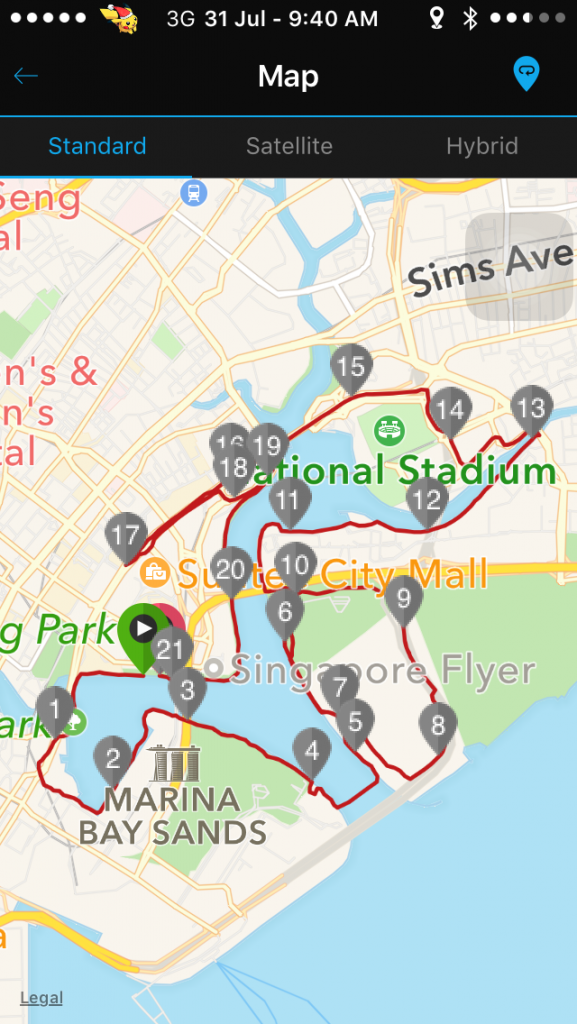 Running route was a familiar one to me.