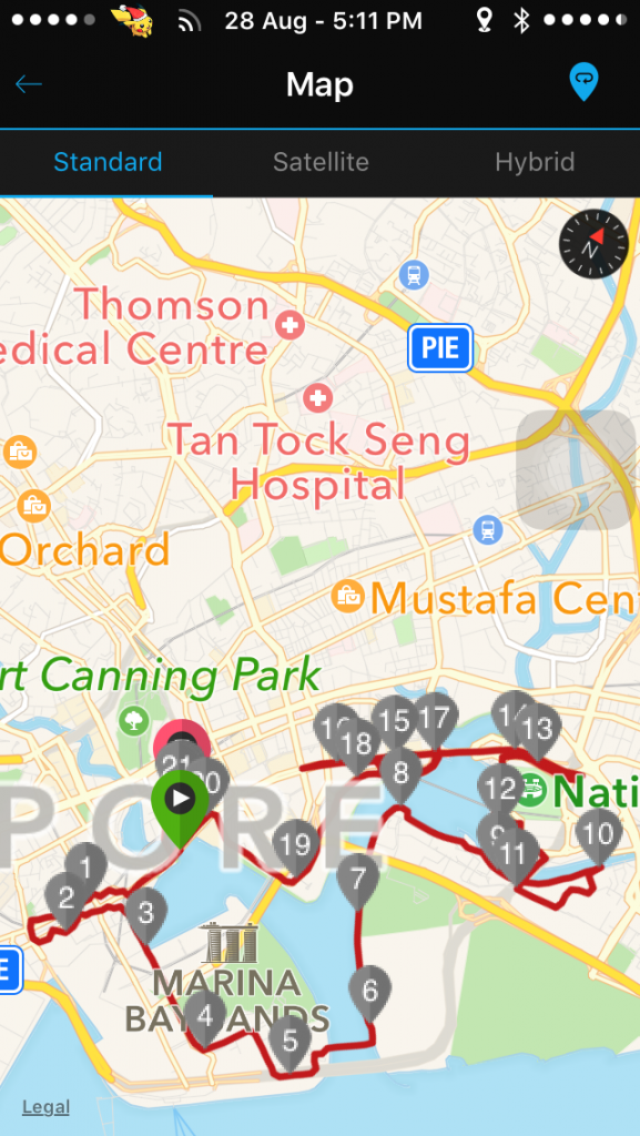 The race route was a familiar city one.