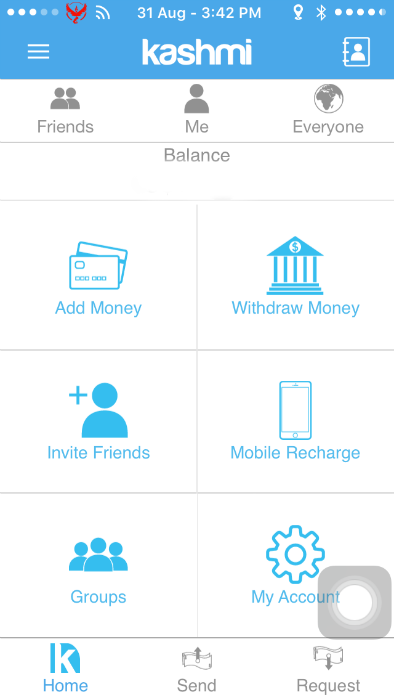 Kashmi is billed as "Singapore's first and only social payment app."