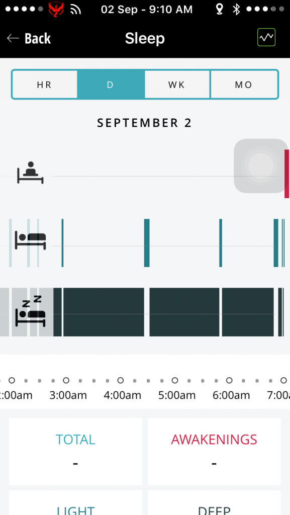 It took me a while to get the Sleep tracker working.