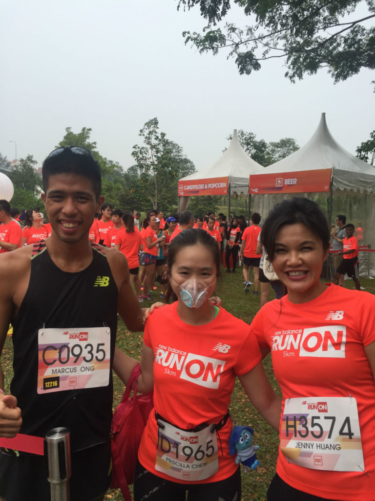 With two of Singapore's elite runners, Marcus Ong and Jenny Huang.
