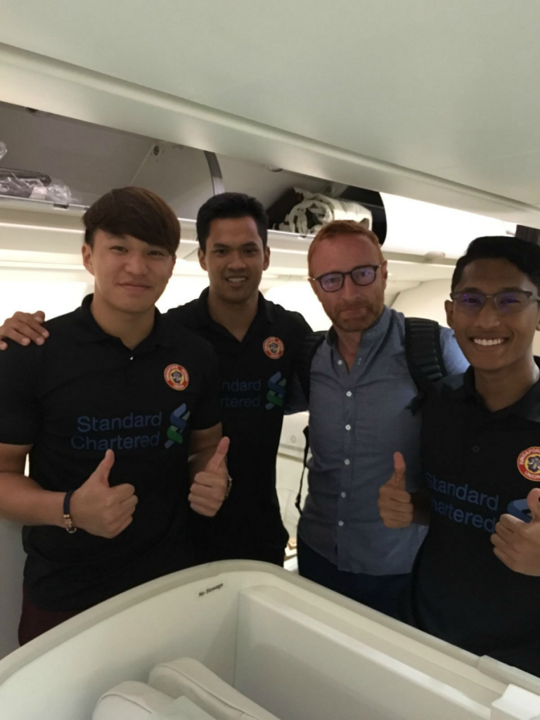 Marcus, Zaki, Ben Ryans (Fiji) & Solihin (Left to Right) [Photo courtesy of Singapore Rugby Union]