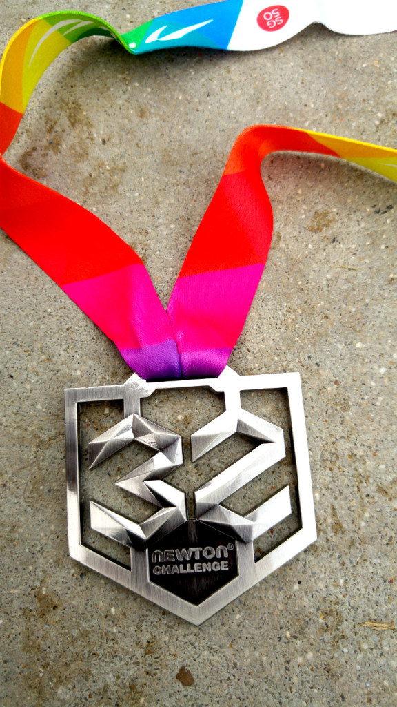 The Newton Challenge 32KM medal is pretty.