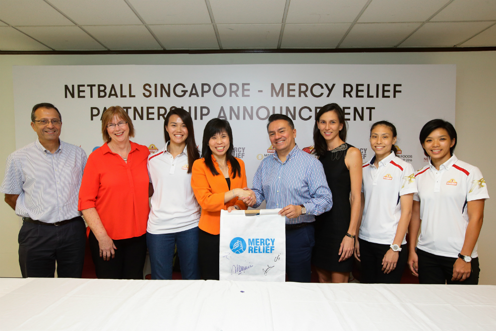 Mercy Relief has been chosen as Netball Singapore's official charity.