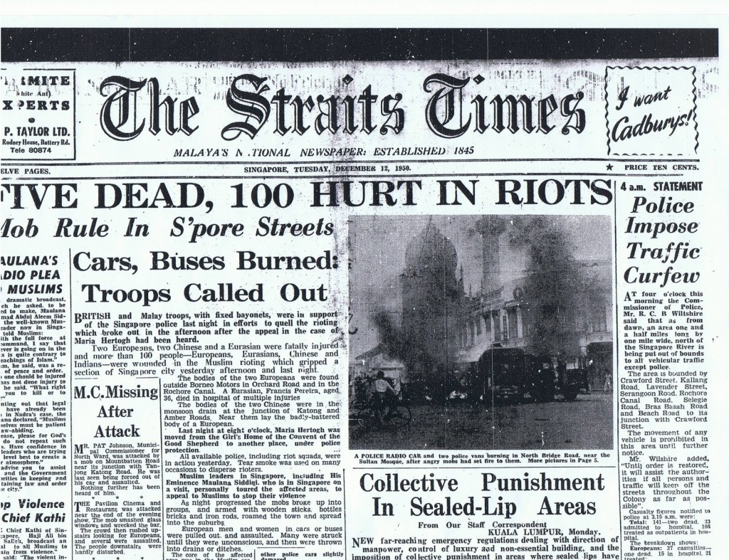 Singaporeans didn't always co-exist together harmoniously. Photo by: www.thesmartlocal.com