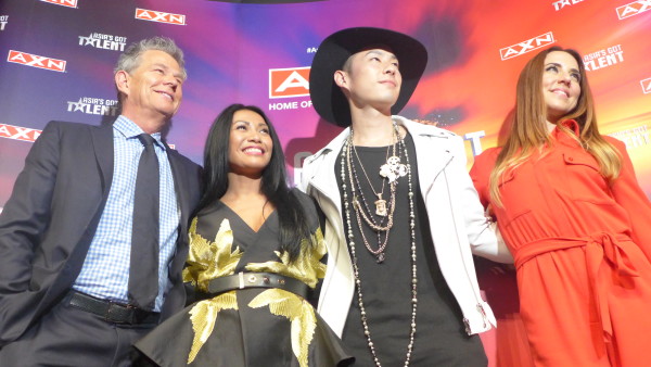 The judges for Asia's Got Talent - from left to right> Foster, Anggun, Wu, Chrisholm.