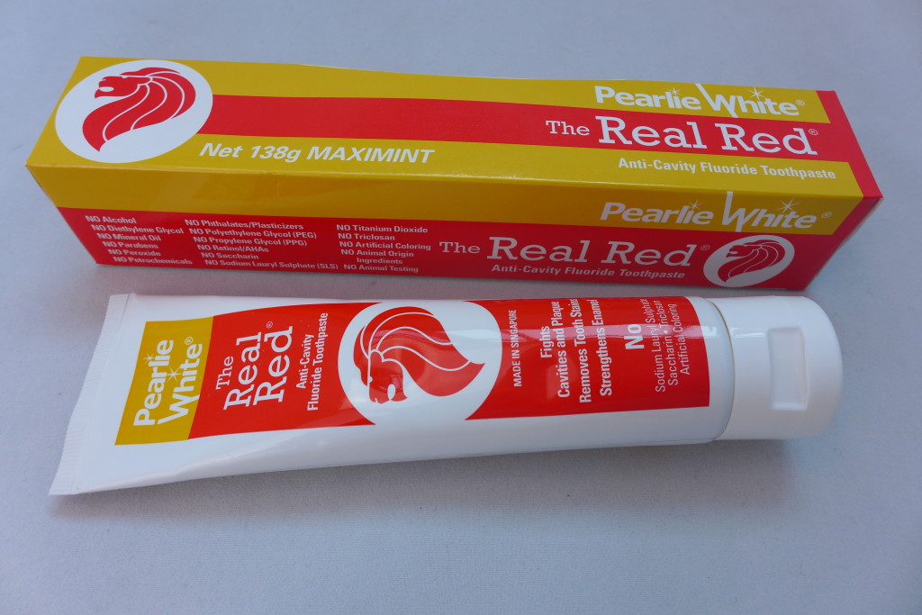 The Real Red toothpaste.