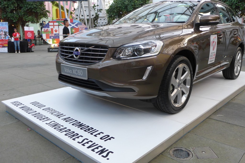 Rugby fans had the opportunity to guess how many balls were in this Volvo car.