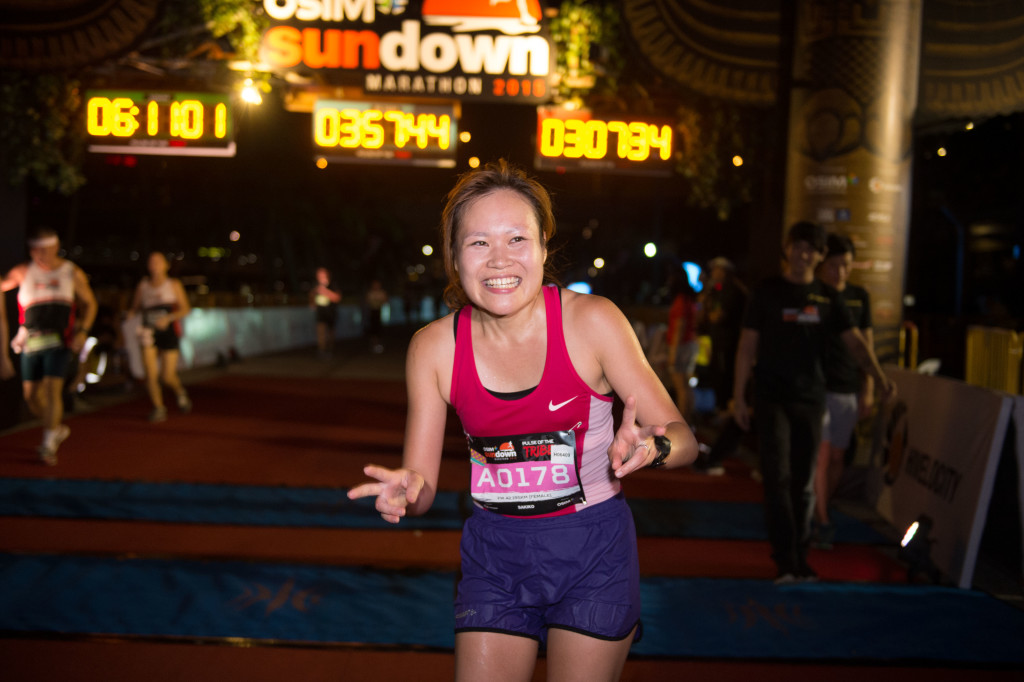 Matsumoto Sakiko was confident that she would win. Photo Credit: OSIM Sundown Marathon.