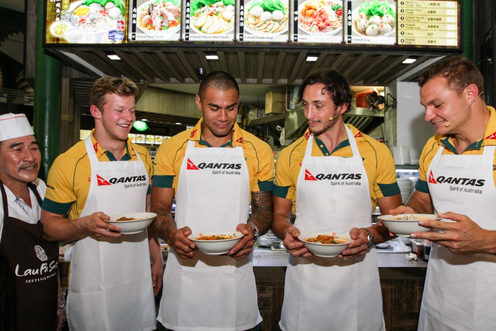 Four players from Australia's National Rugby Team became chefs. [Photo credits to Song Tao, Imagica Production.]