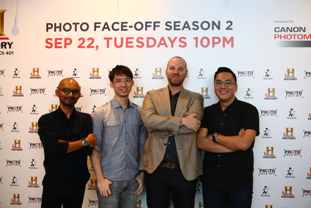 Justin Mott and the three Singaporeans. photo by: HISTORY