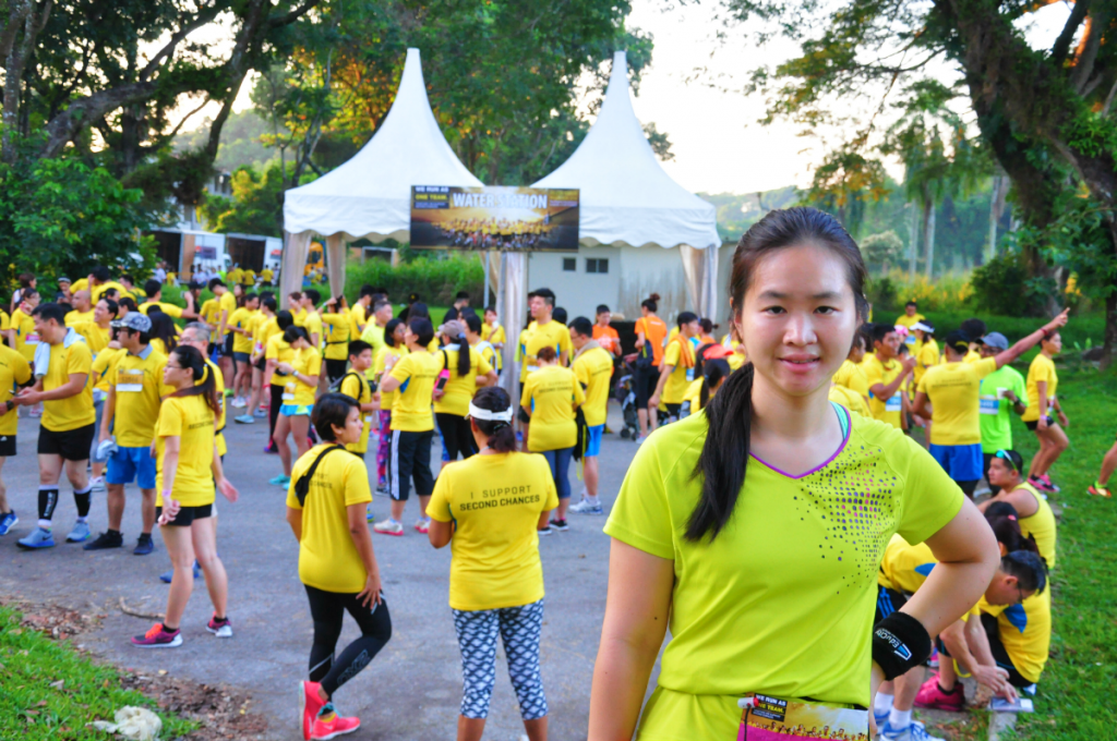 I am at the SAF Open Field getting ready for the race.