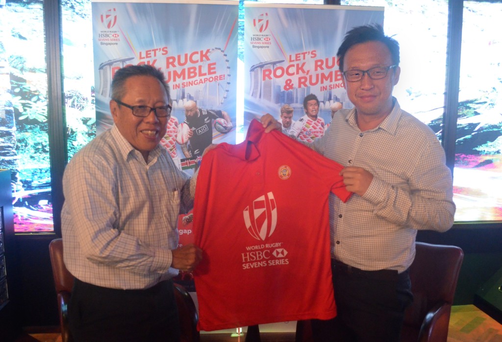 Low Teo Ping [left] and Adrian Lai [right] shared the latest update at a Rugby Singapore press conference yesterday.