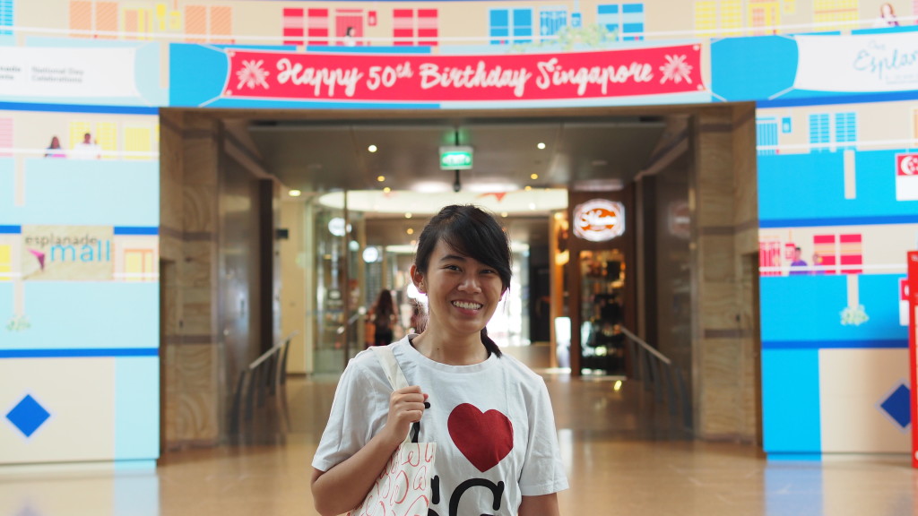 Tay Zhi Wen, SG50's biggest fan at the Esplanade.