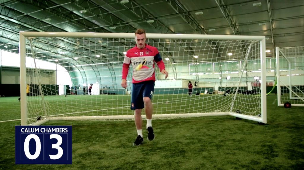 Calum Chambers kicking the Chapteh.