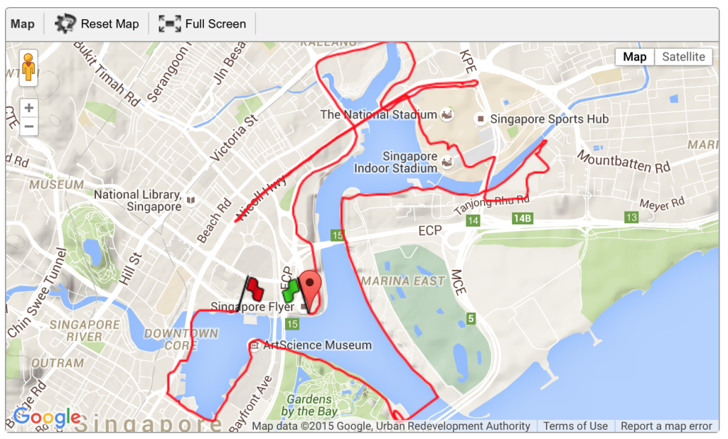 The 21.1km race route for GEWR 2015.