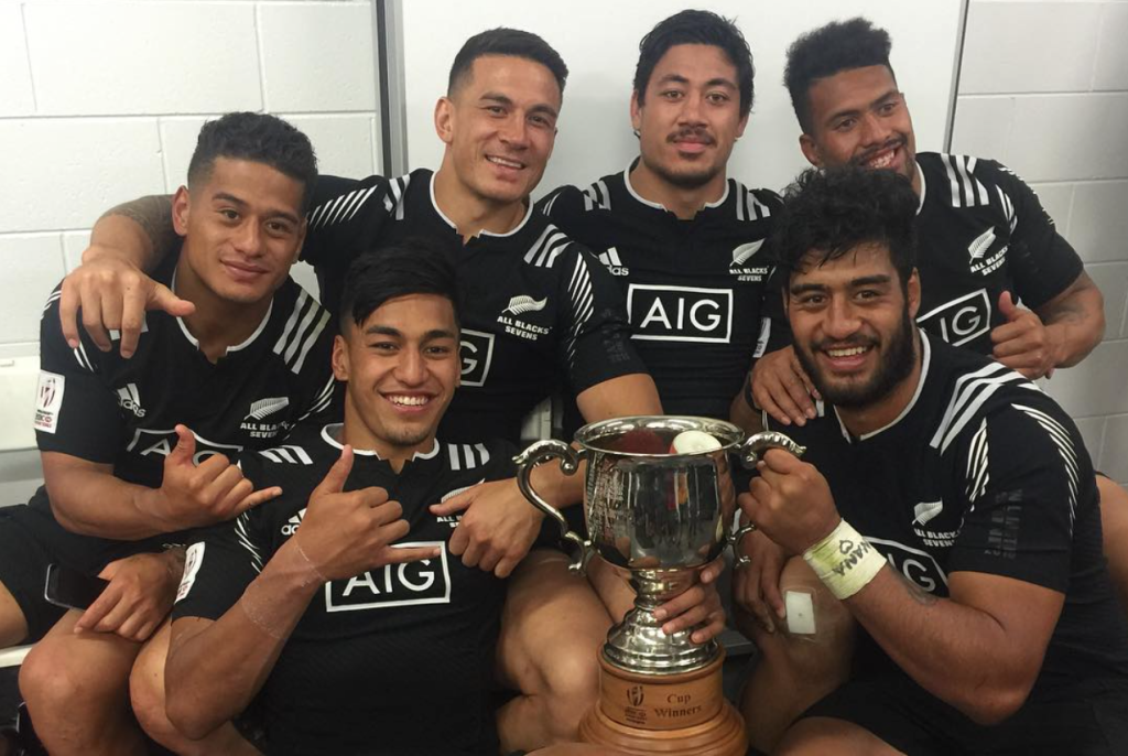 New Zealand's 7s squad did well in Wellington. [Photo: Akira Ioane/Instagram]