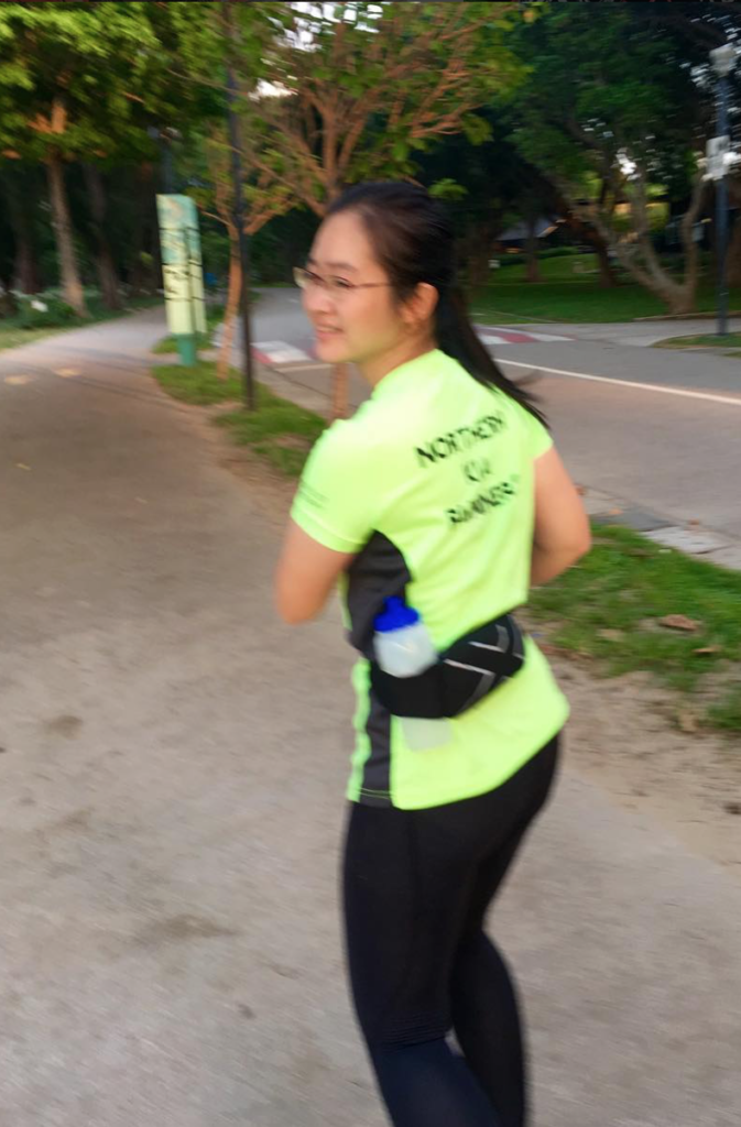 I ran with the Simple Hydration bottle tucked into my waist belt.