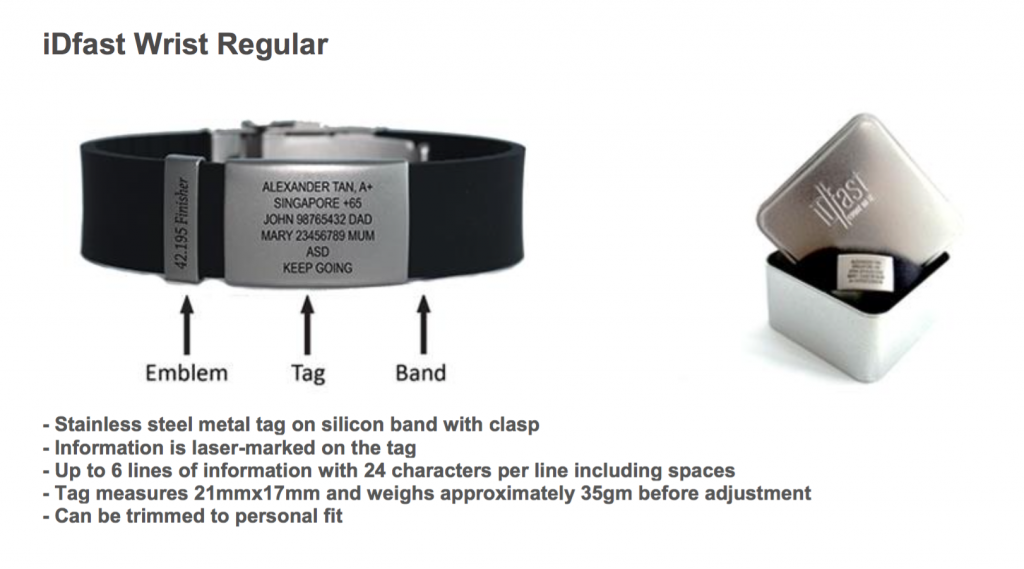 Regular iDfast Wrist tag.