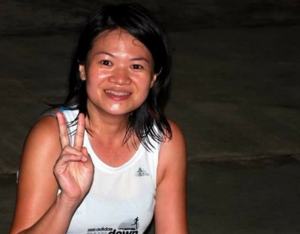 Jessica Too is a cancer survivor who will be taking part in this year's RAC. This is her after a Sundown Marathon race in 2008, before her cancer.