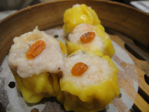 Pork dumplings with shrimp.