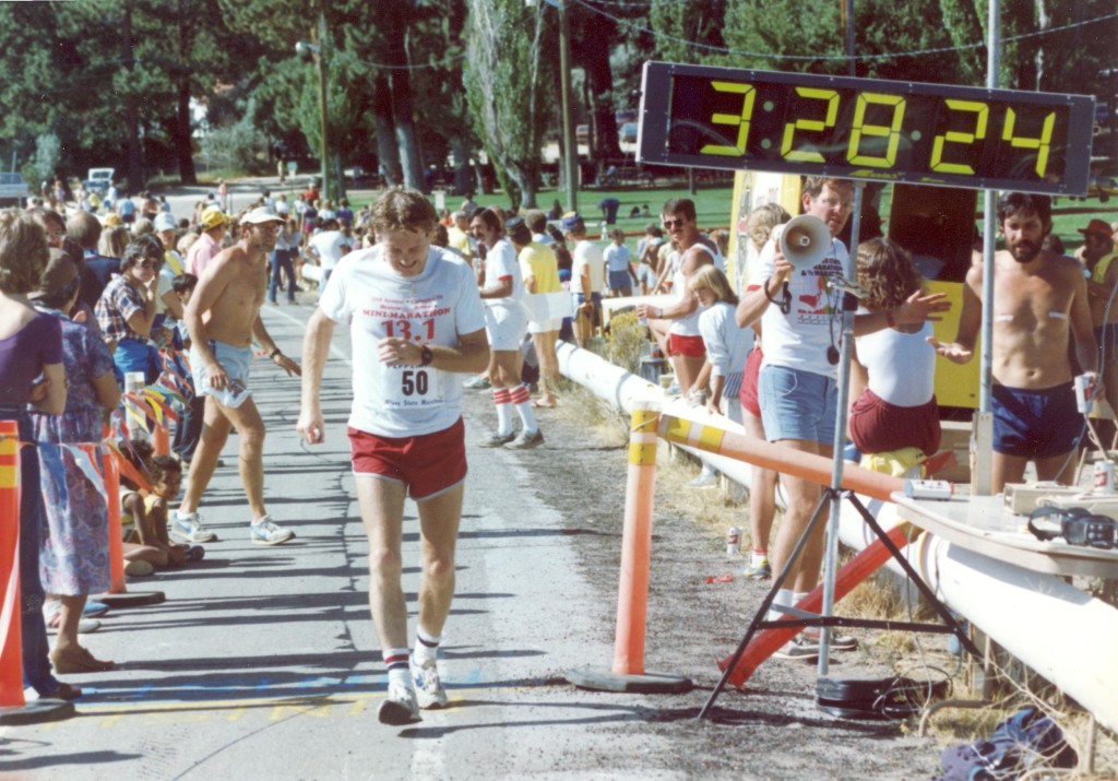 Maddog completes his first-ever marathon, the Silver State Marathon in Florida, 1989. Photo credit: Maddog