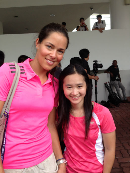 With tennis star Ana Ivanovic.