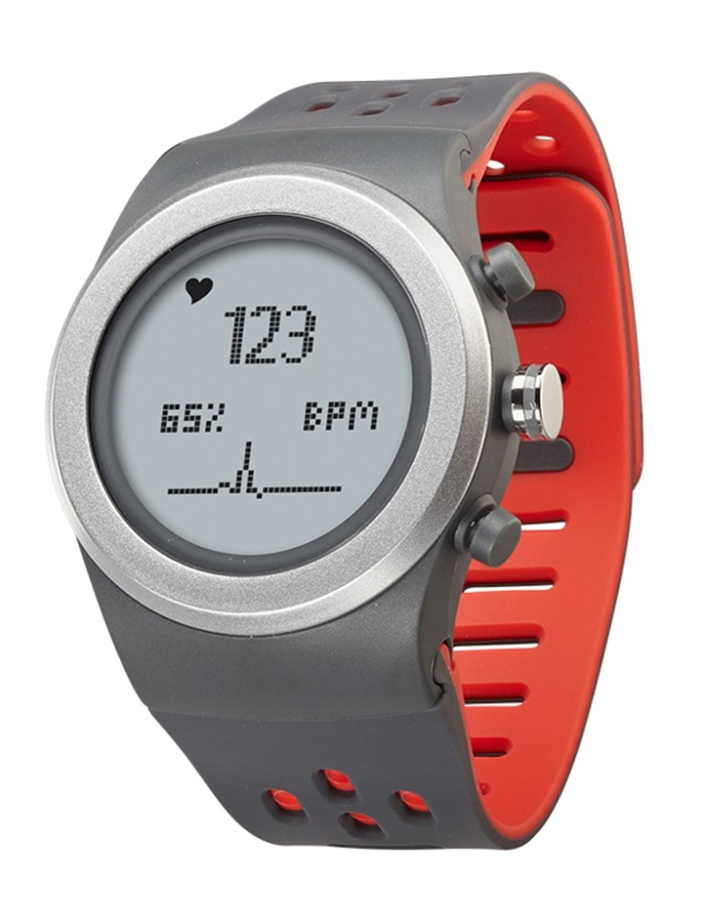 The tracker can measure heart rate via a chest strap as well as through the watch itself. [Photo by LifeTrak USA]