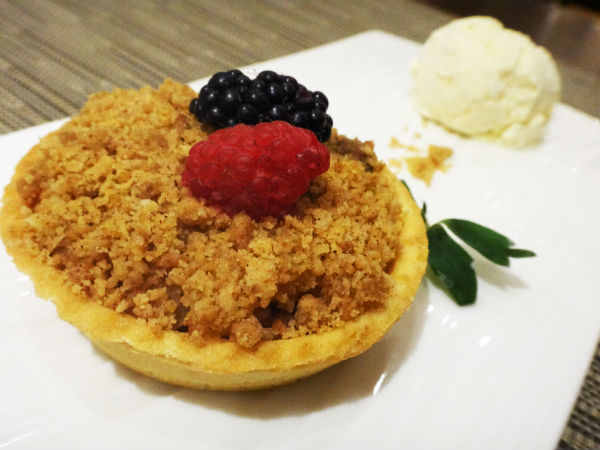 Apple and Raisin Crumble.