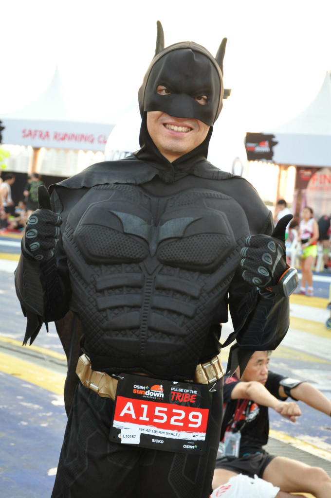 Running marathons is part of Batman's training.