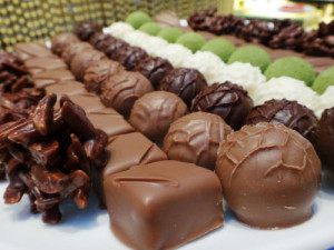 Assorted chocolates.