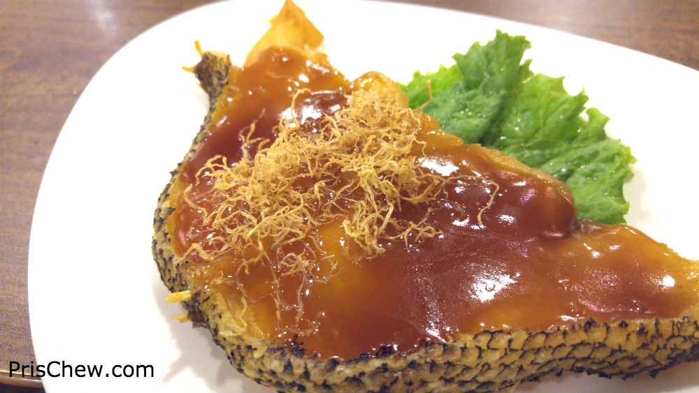 Signature cod with speciality sauce.