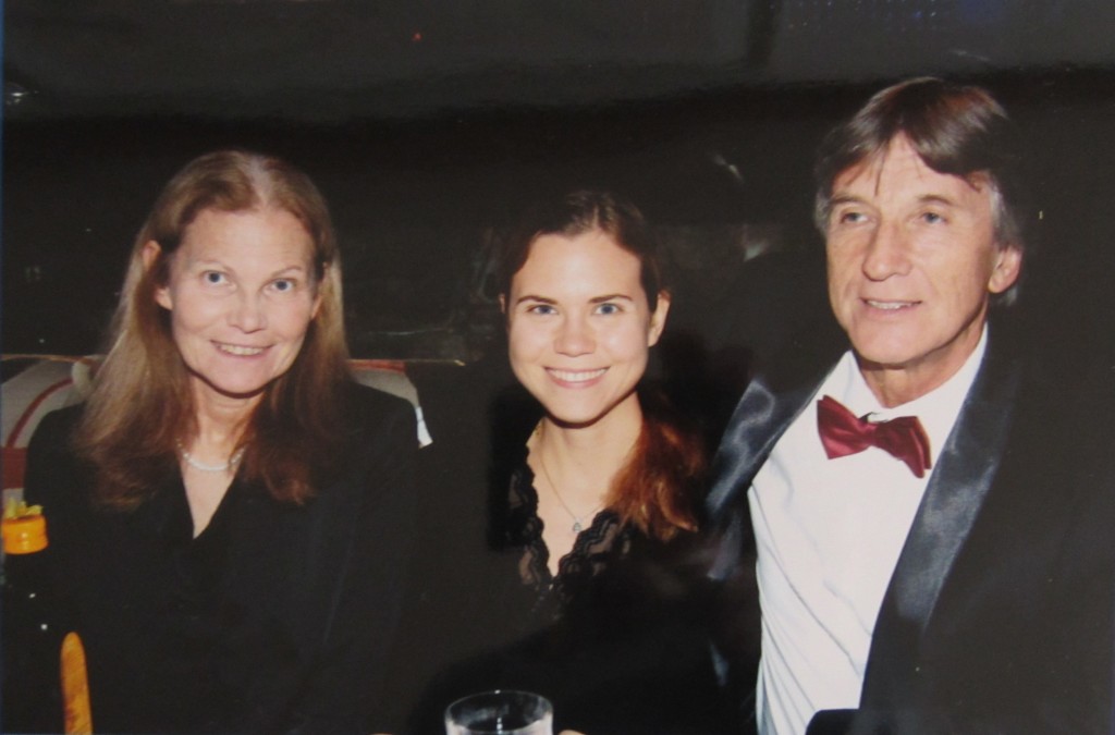 Anton Reiter (right) with his wife (left) and daughter (centre).